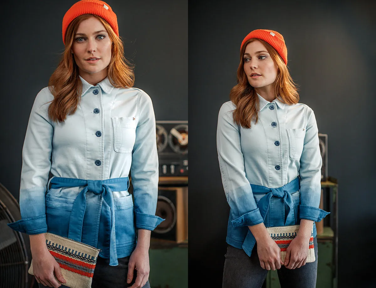 Damsons Chore Jacket Blue Ombré