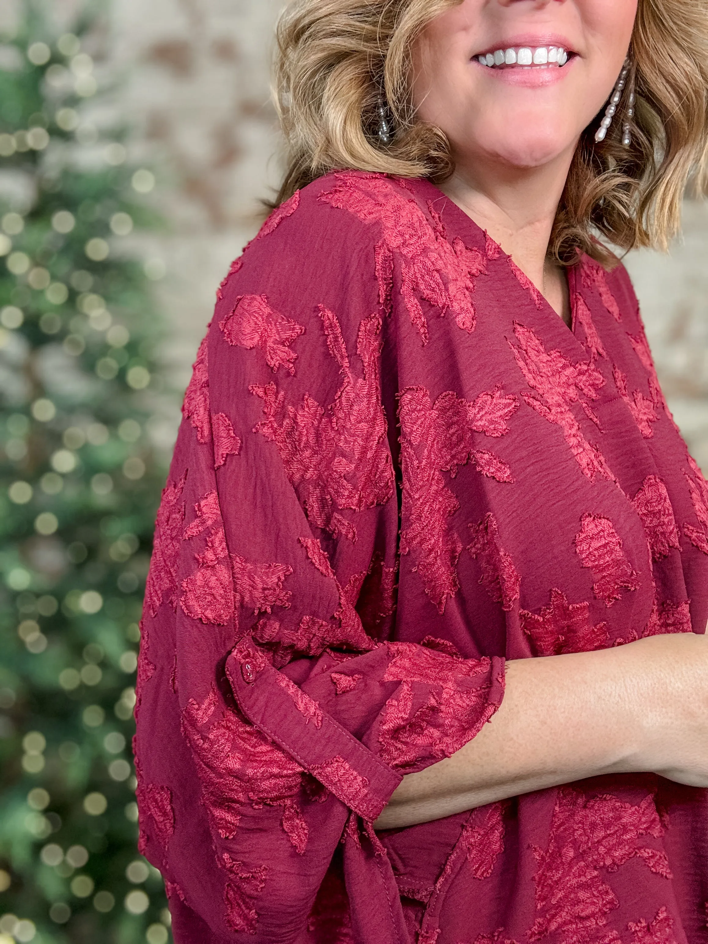 Deena Floral Burnout Top - FINAL SALE