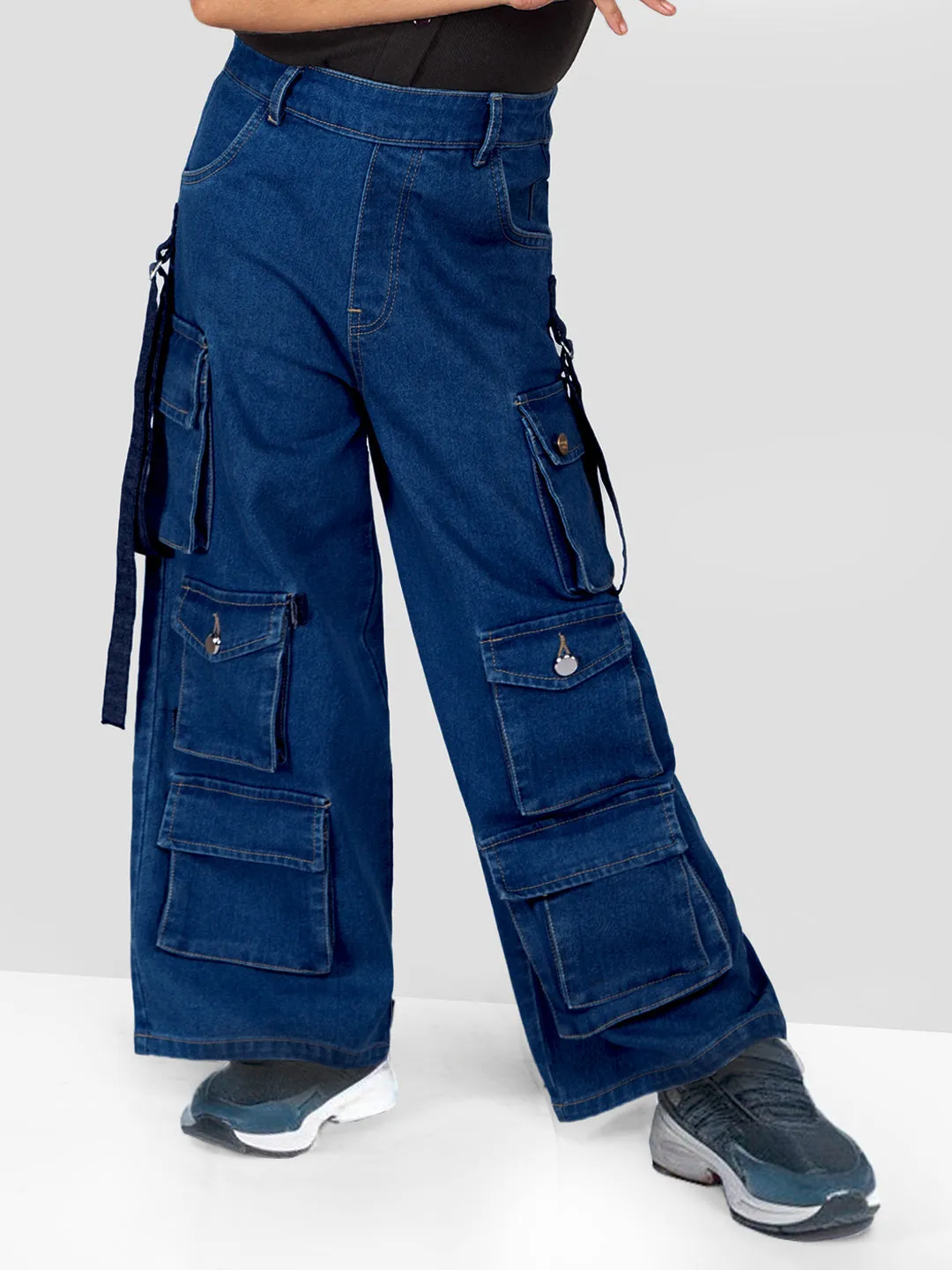 Denim Ten Pockets Cargo for Girls & Boys