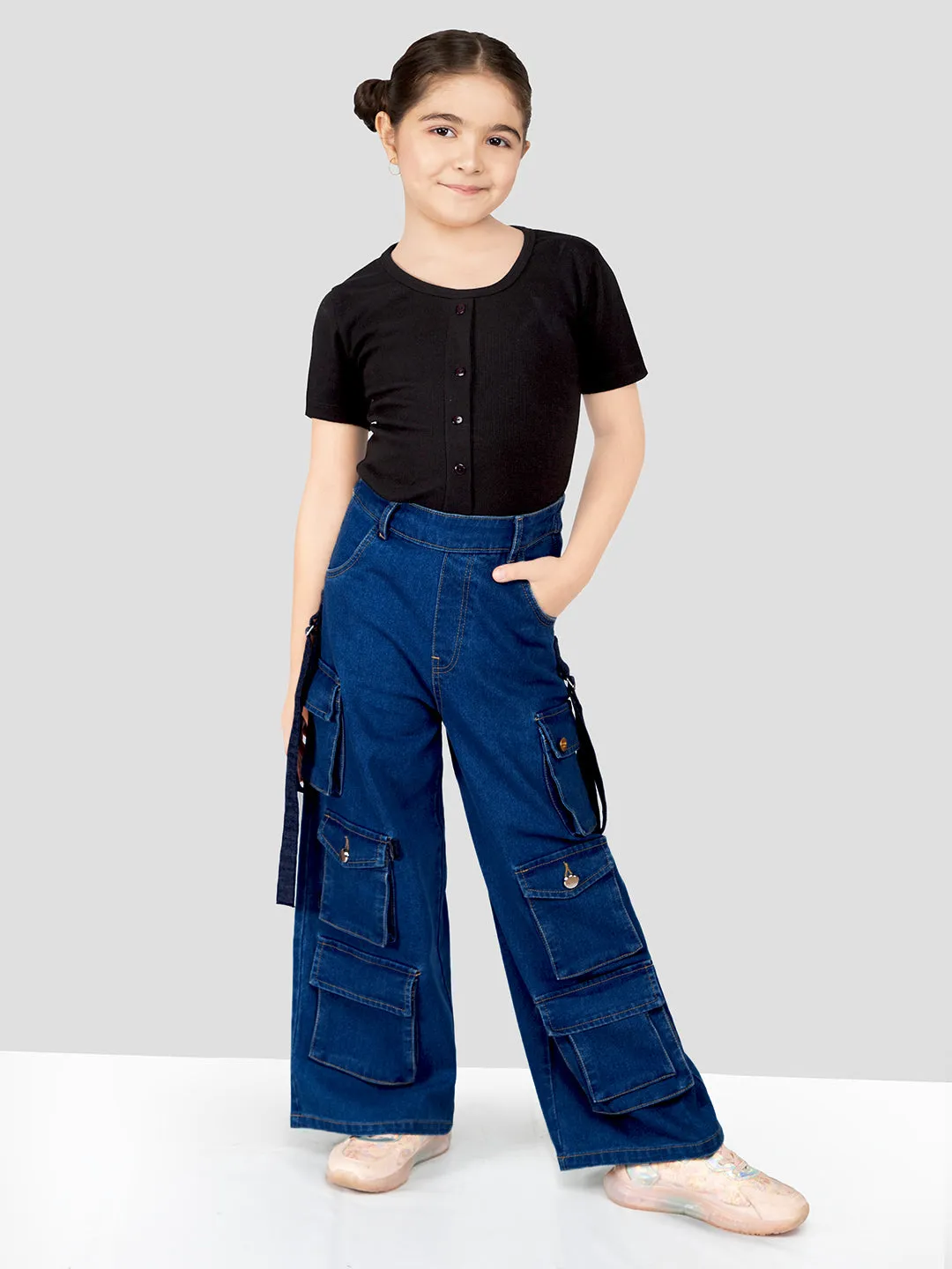 Denim Ten Pockets Cargo for Girls & Boys