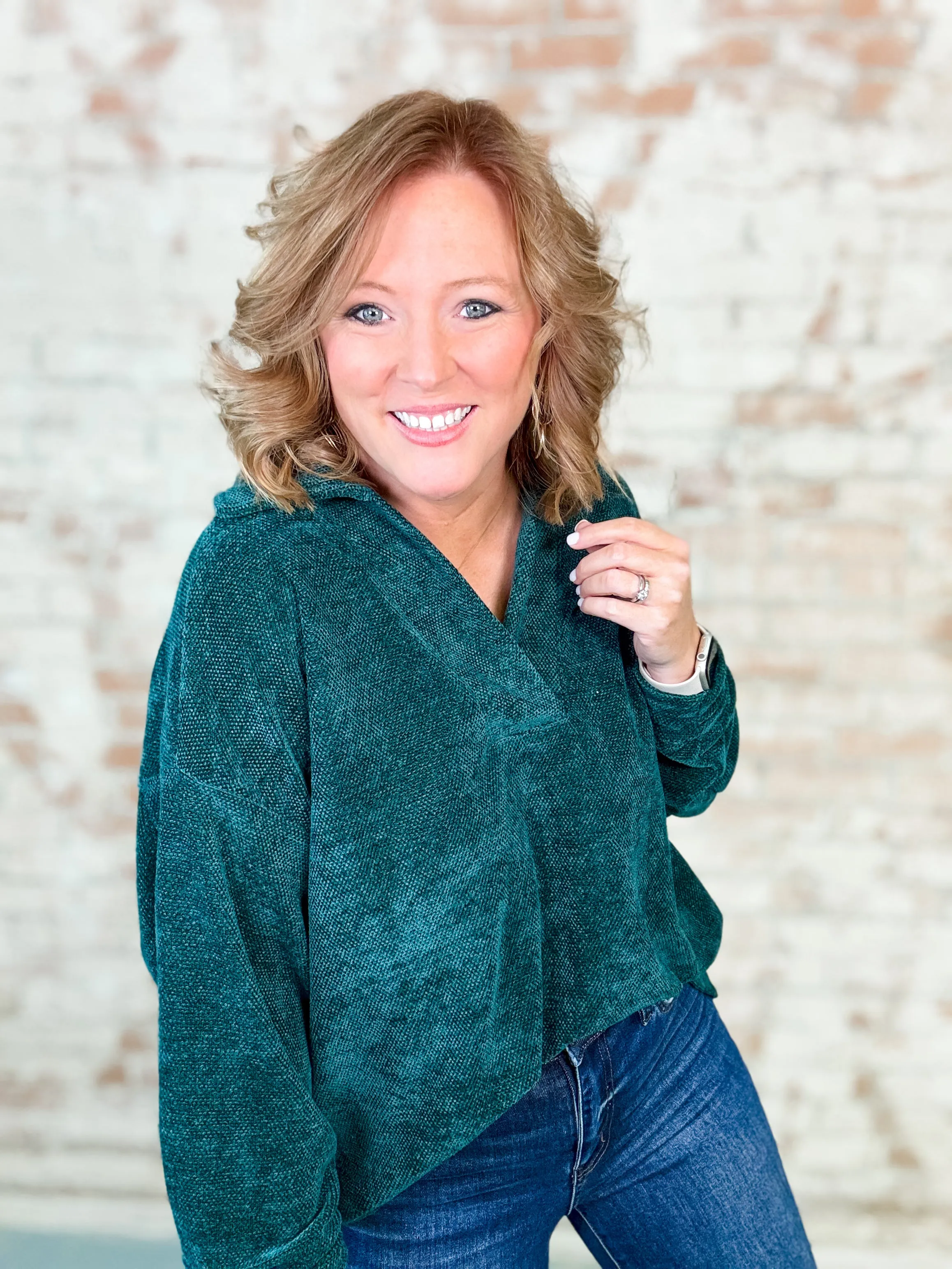 Dolly Chenille V-Neck Pullover - FINAL SALE