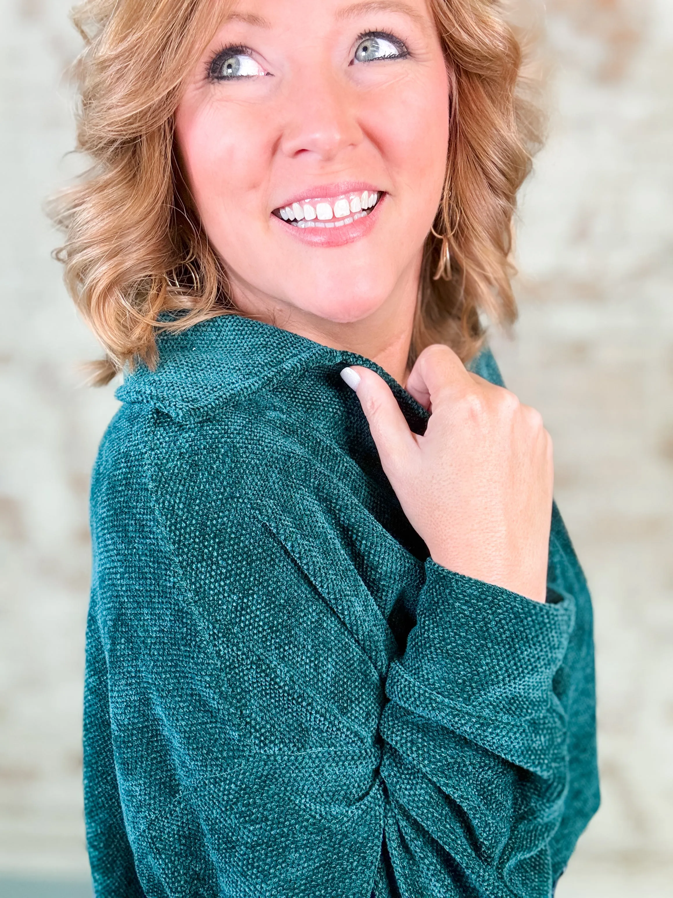 Dolly Chenille V-Neck Pullover - FINAL SALE