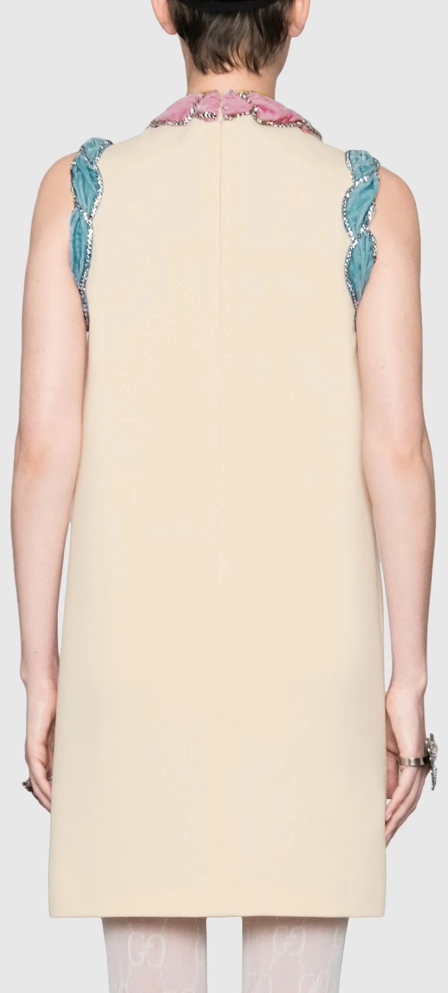 Embellished Stretch Knit Dress - Ivory or Black
