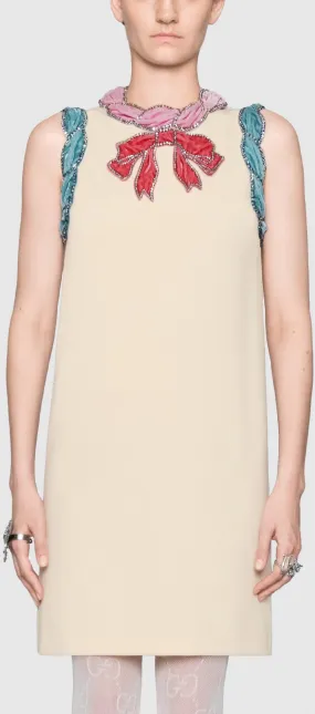 Embellished Stretch Knit Dress - Ivory or Black