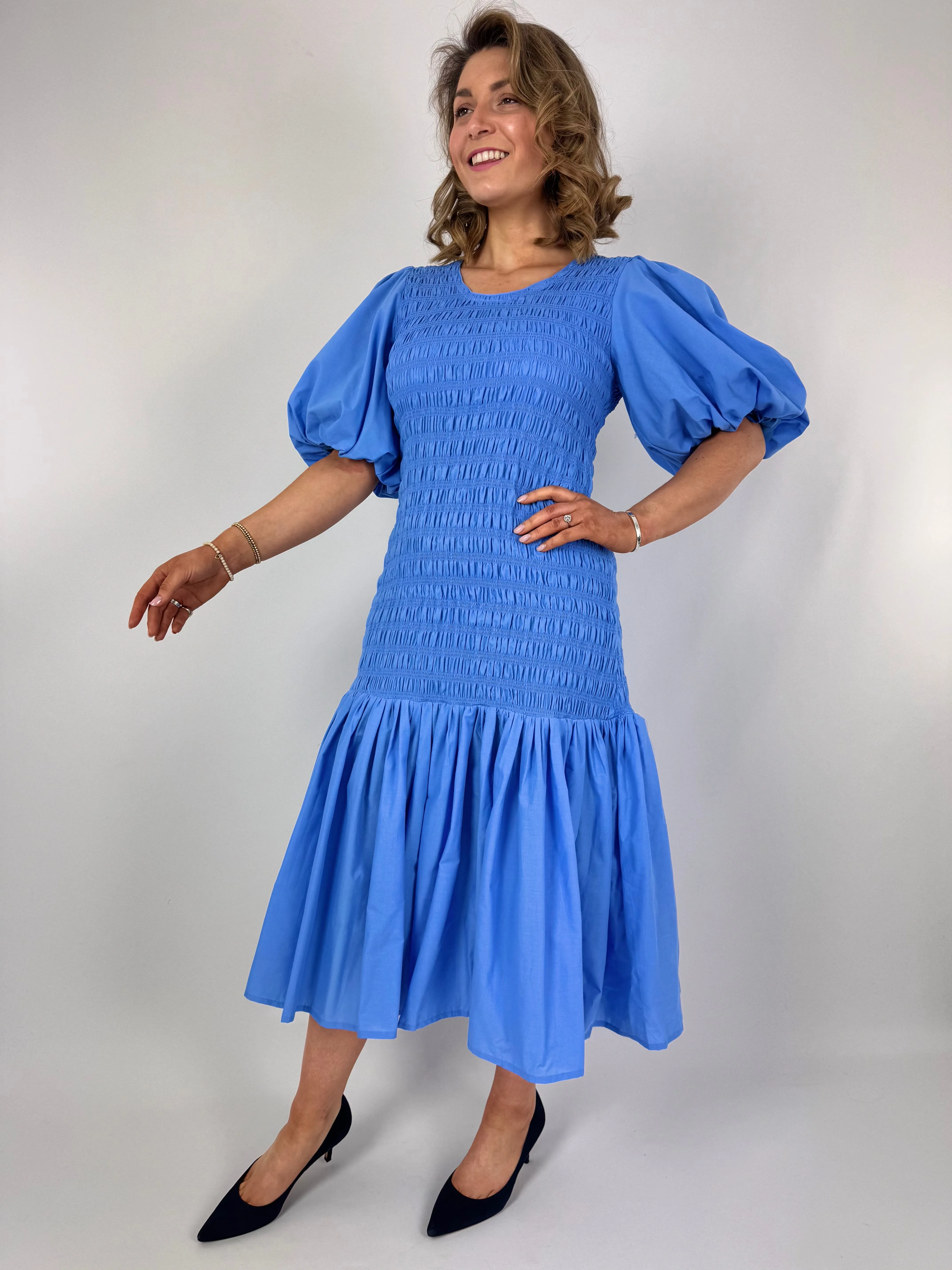 Emin & Paul Volume Dress Sky
