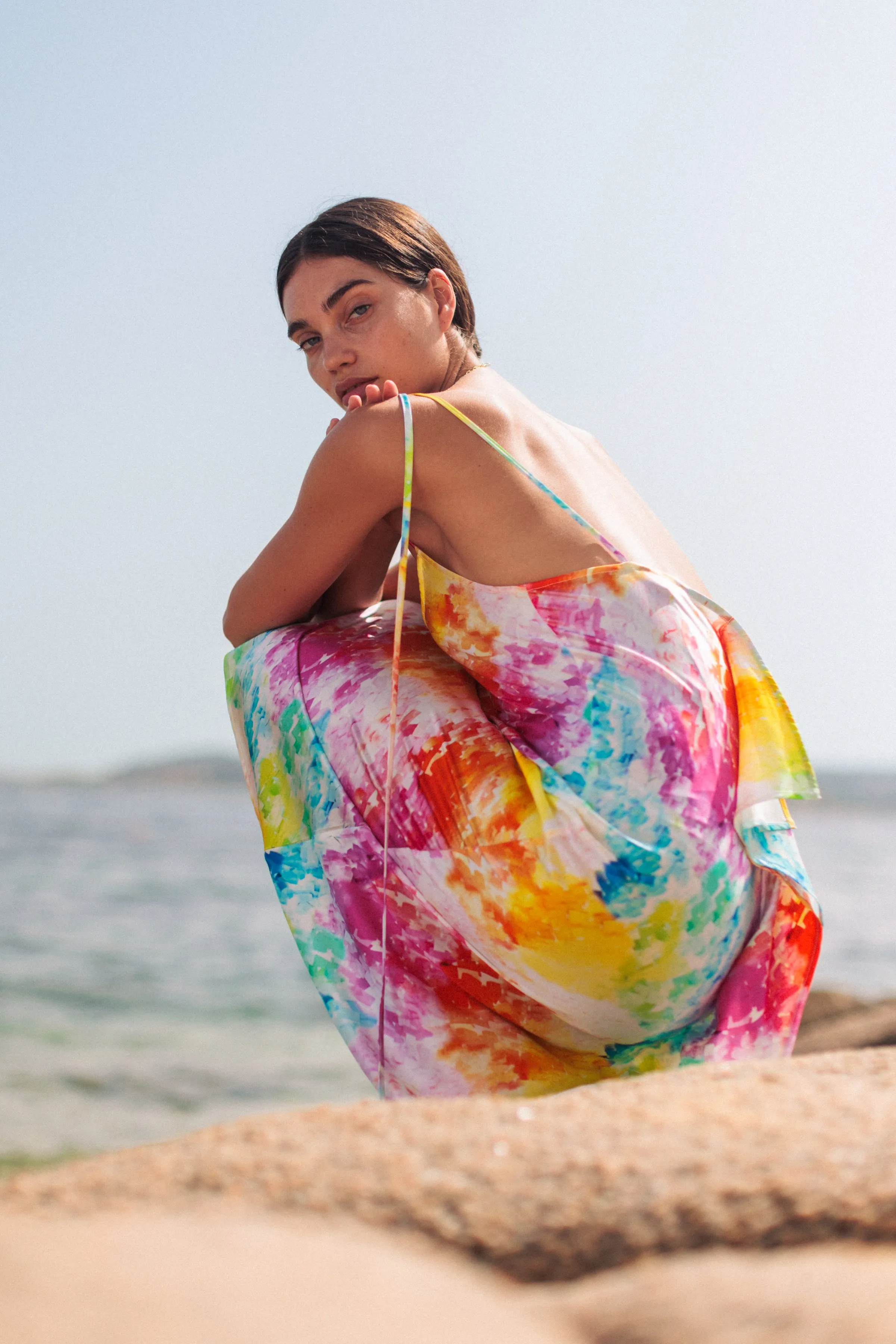 Emma Slip Dress - Rainbow Moodboard