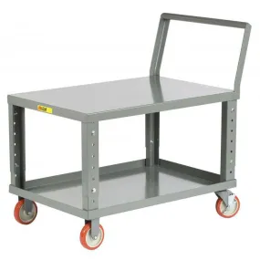 Ergonomic Adjustable Height Shelf Truck (w/ Flush Top)