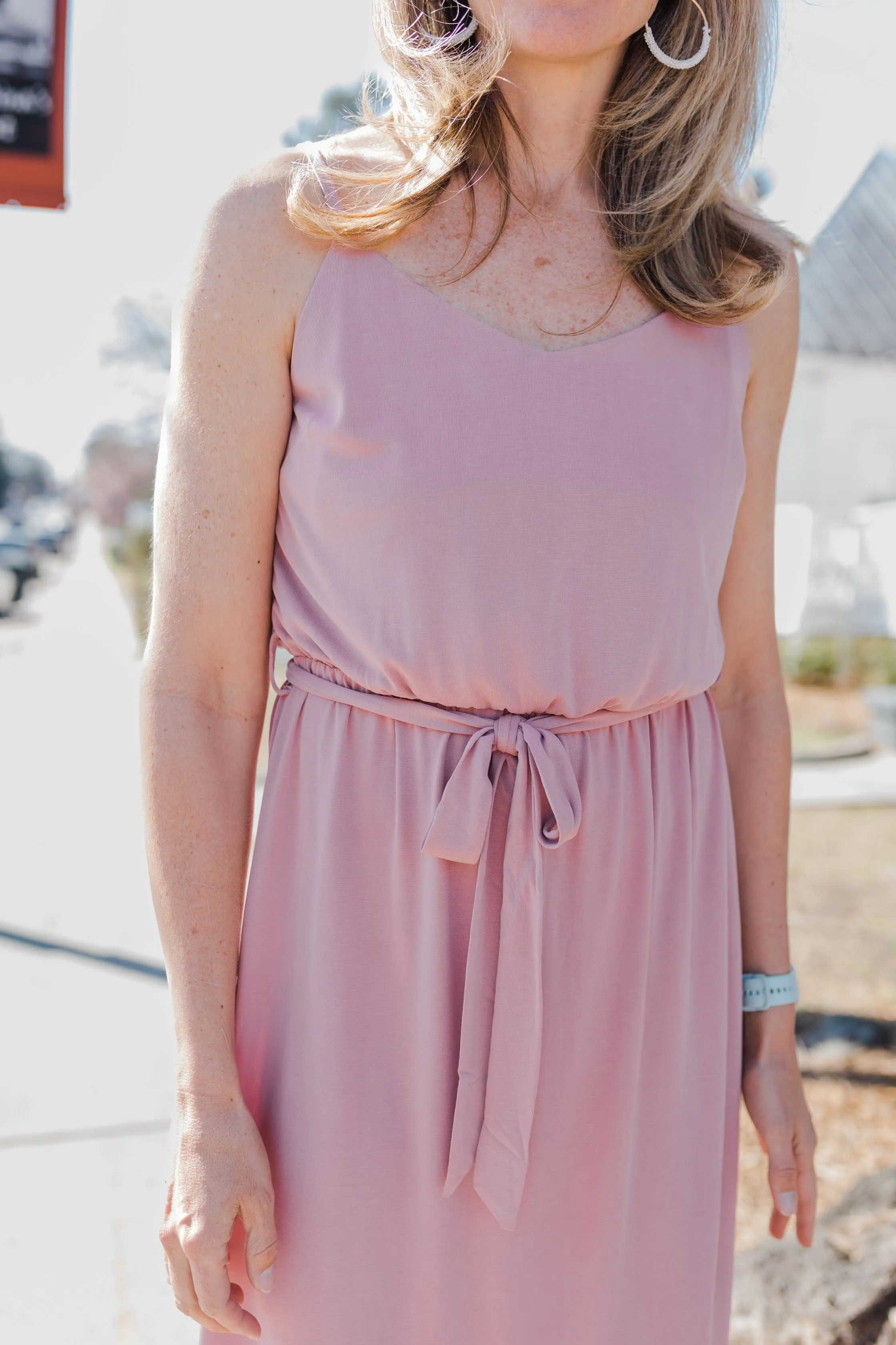 FINAL SALE Most Likely To Mauve Midi Dress