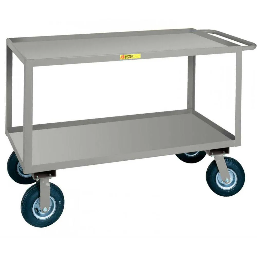 Flush Handle Instrument Cart (Smooth Steel Top w/ Lip)