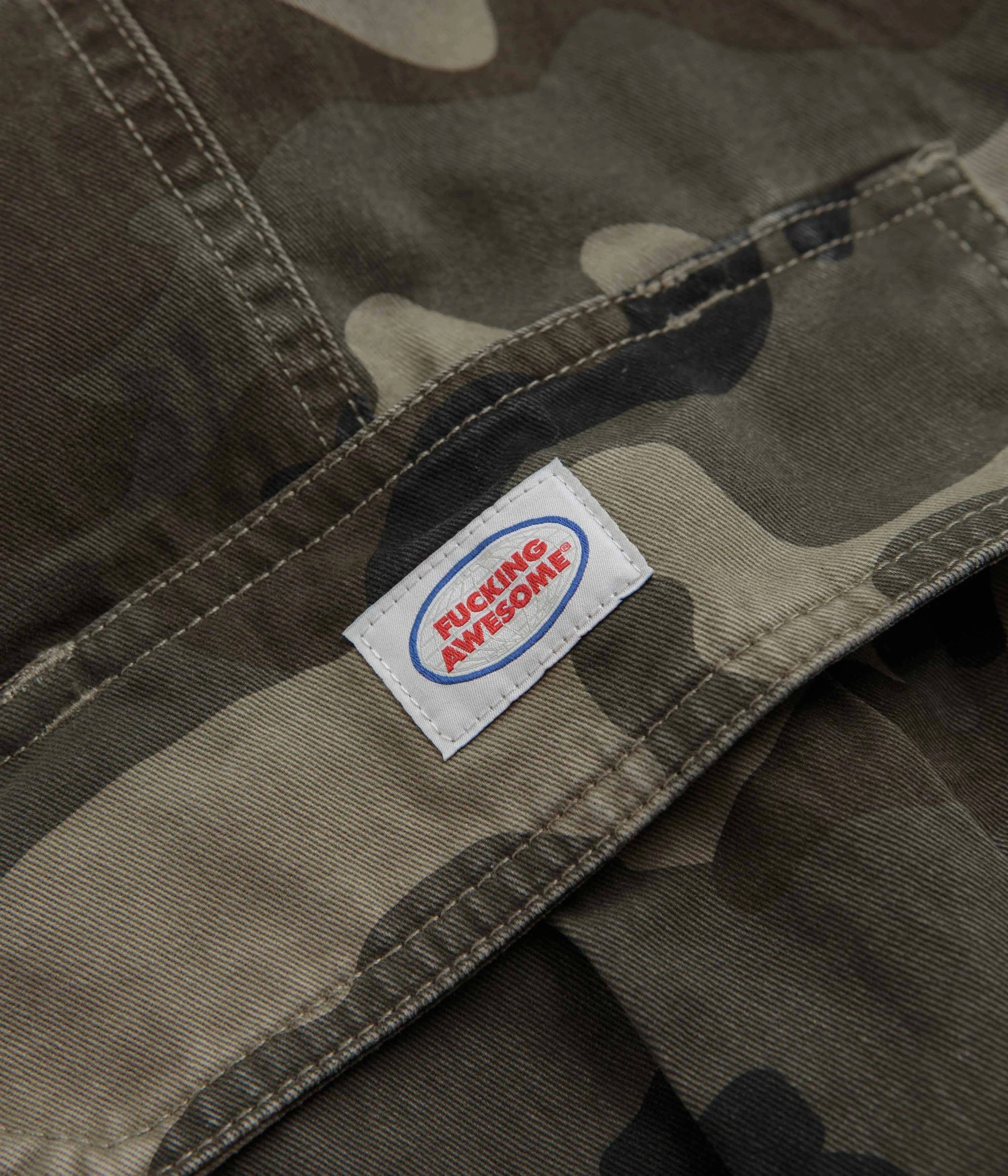 Fucking Awesome Contacts Washed Baggy Cargo Pants - Camo