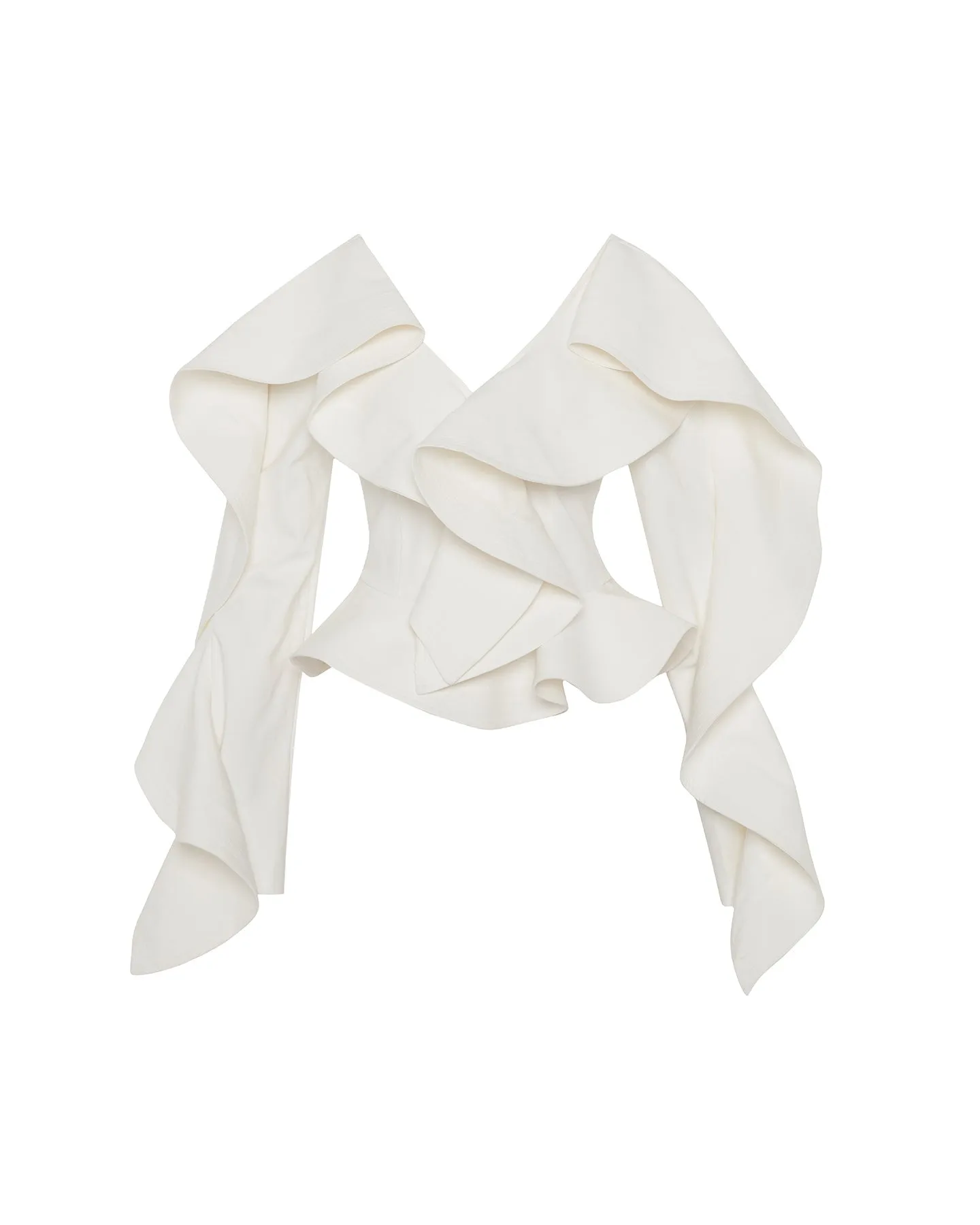 Gaia Ruffle Shoulder V-Neck Top