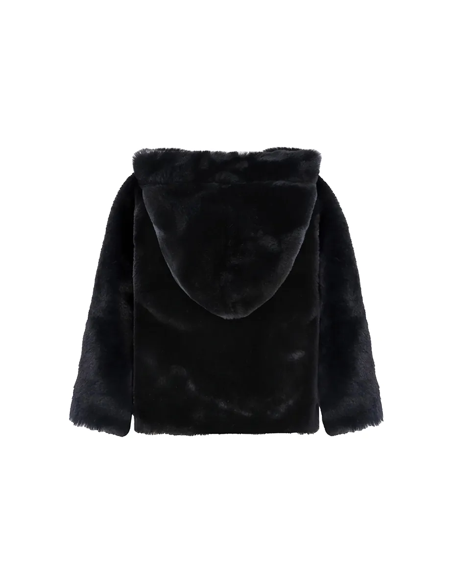 Girl Button Down Hooded Cardigan Jacket