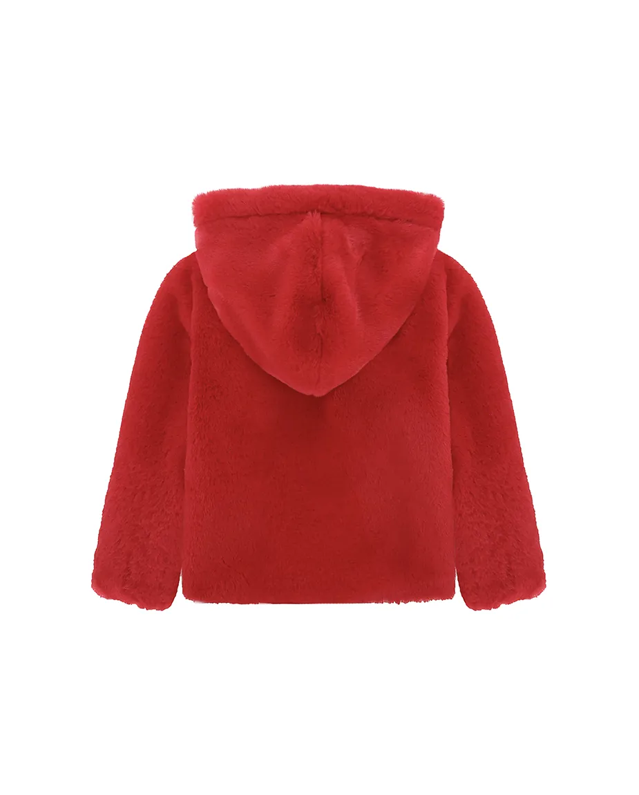 Girl Button Down Hooded Cardigan Jacket