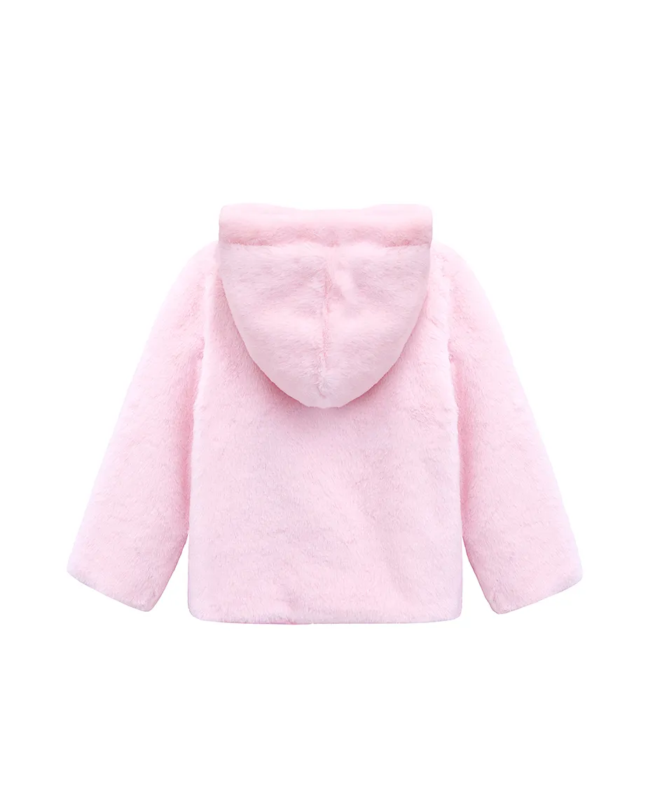 Girl Button Down Hooded Cardigan Jacket