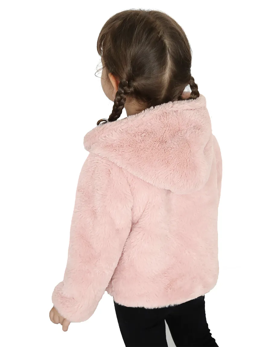 Girl Button Down Hooded Cardigan Jacket