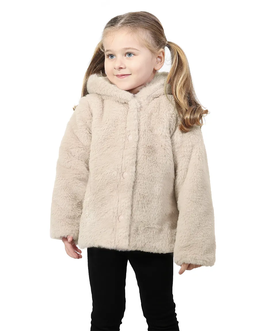 Girl Button Down Hooded Cardigan Jacket