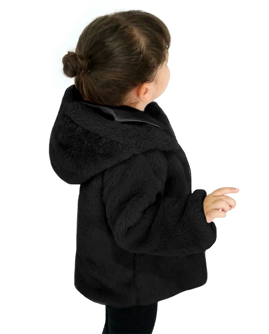 Girl Button Down Hooded Cardigan Jacket