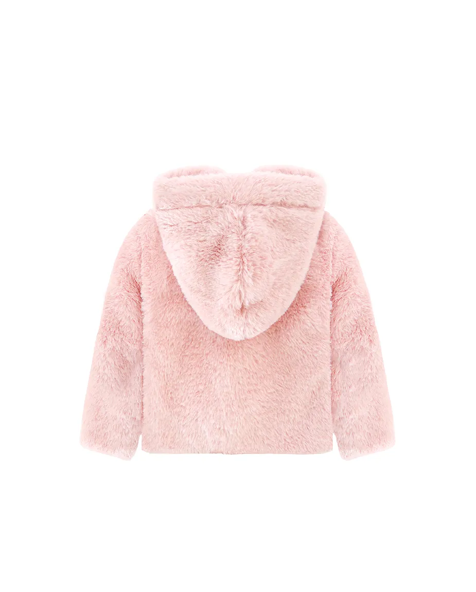 Girl Button Down Hooded Cardigan Jacket