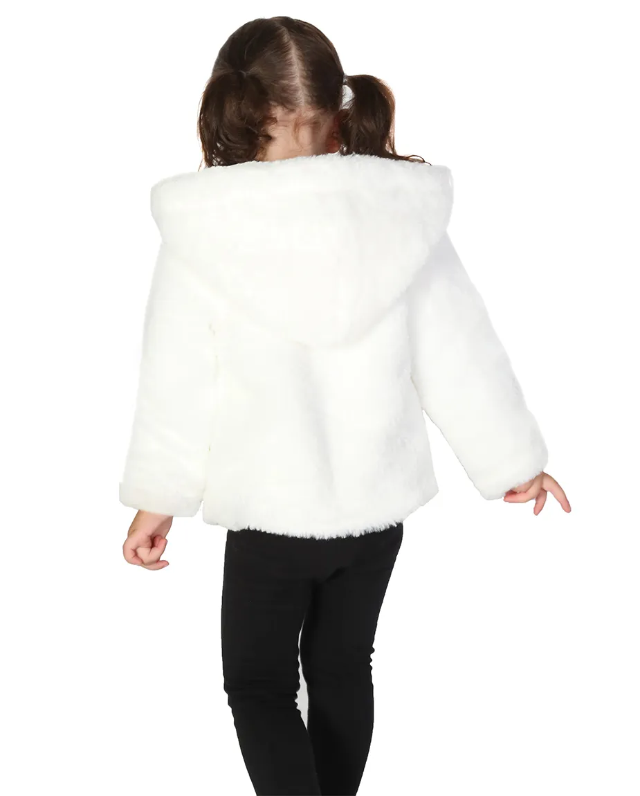 Girl Button Down Hooded Cardigan Jacket