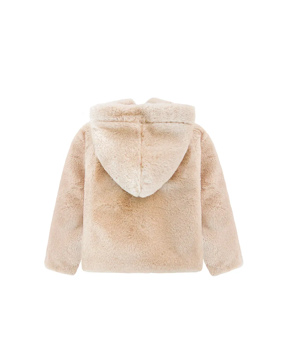 Girl Button Down Hooded Cardigan Jacket