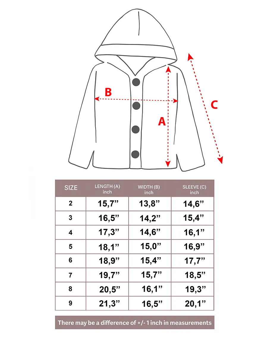 Girl Button Down Hooded Cardigan Jacket