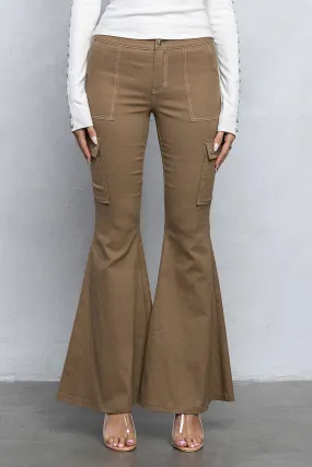 HALLE BELL BOTTOMS - KHAKI