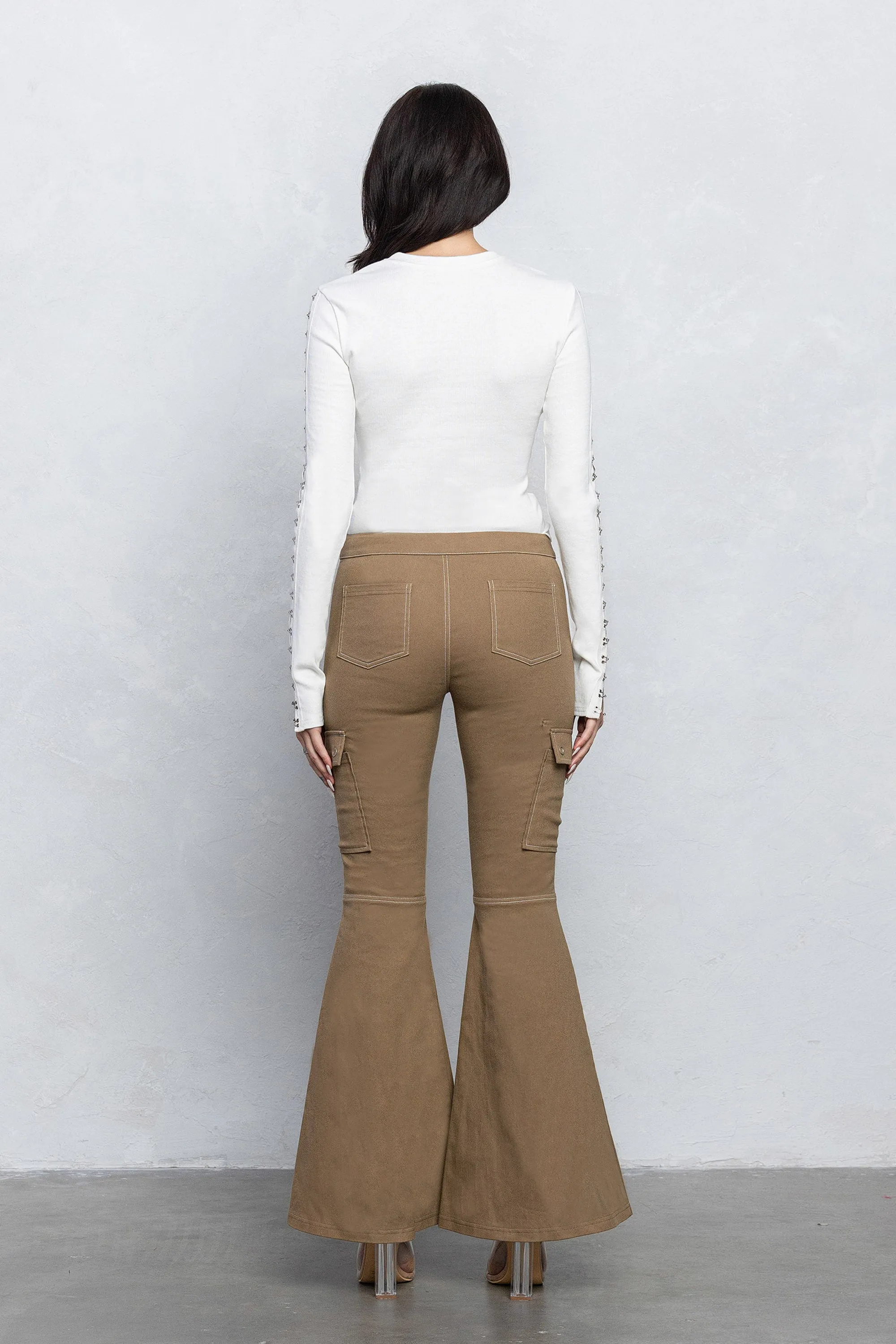 HALLE BELL BOTTOMS - KHAKI