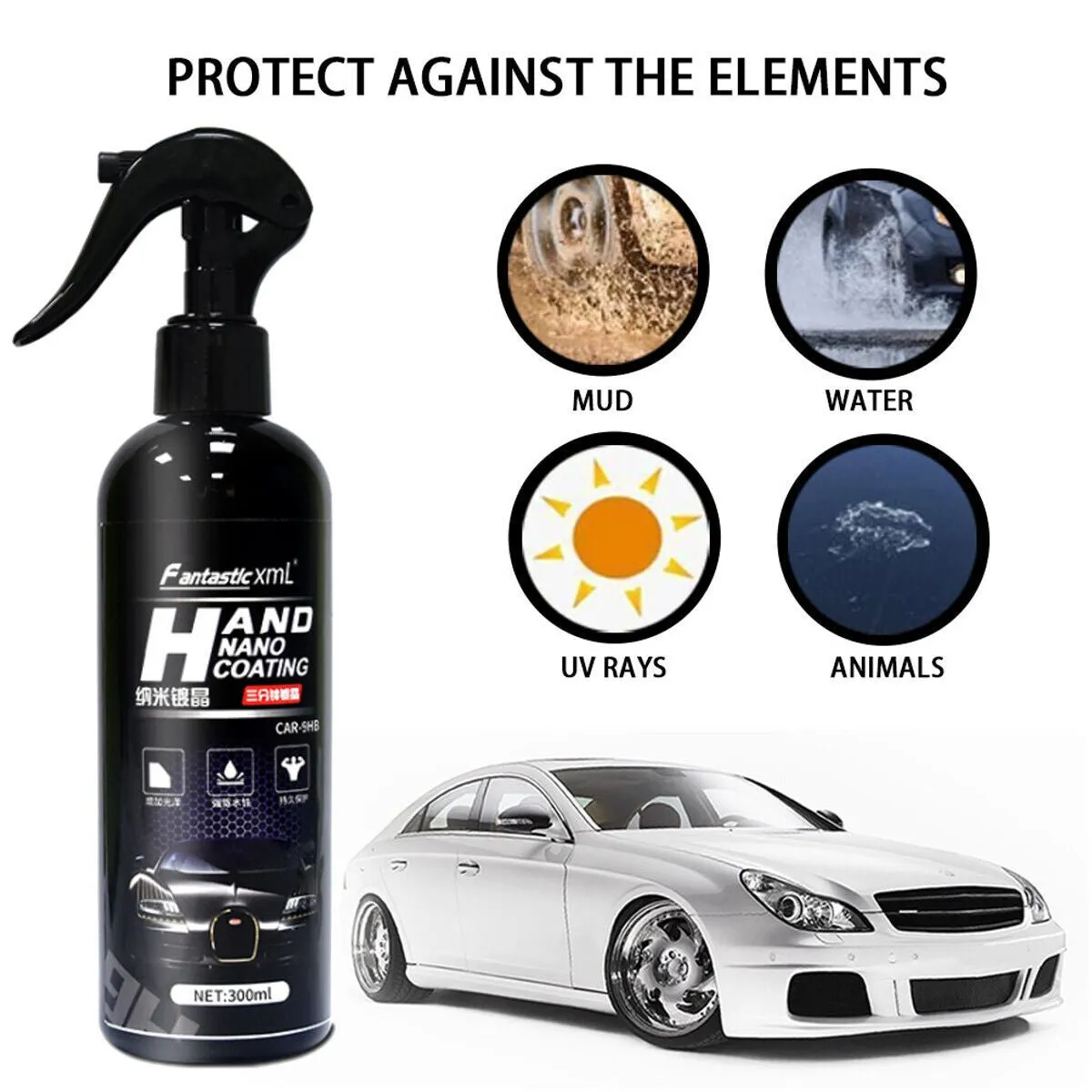 Hand Nano Coating  Ceramic Car Paint Protection 6H Coating 300ml RoHs Certified