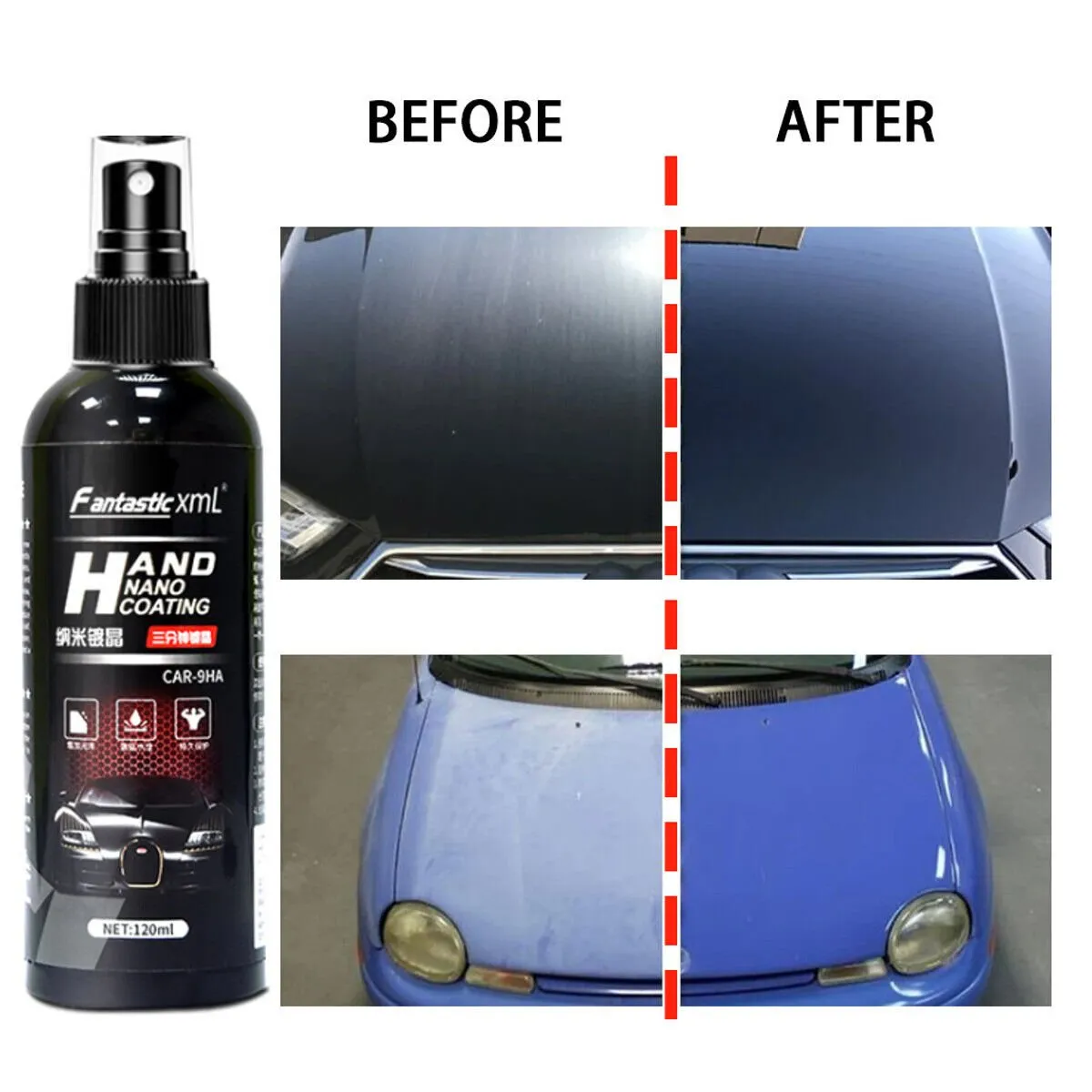 Hand Nano Coating  Ceramic Car Paint Protection 6H Coating 300ml RoHs Certified