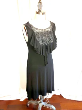 Handmade Black Knee Length Dress