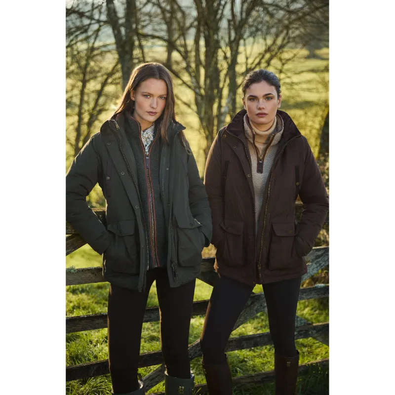 Holland Cooper Stamford 3 in 1 Ladies Waterproof Country Coat - Khaki