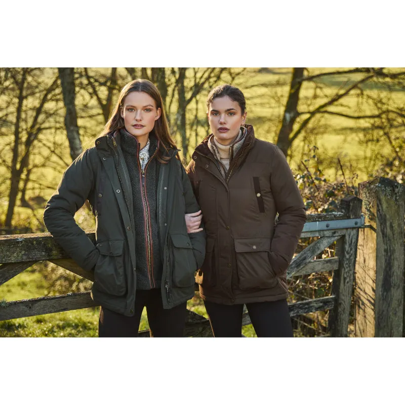 Holland Cooper Stamford 3 in 1 Ladies Waterproof Country Coat - Khaki