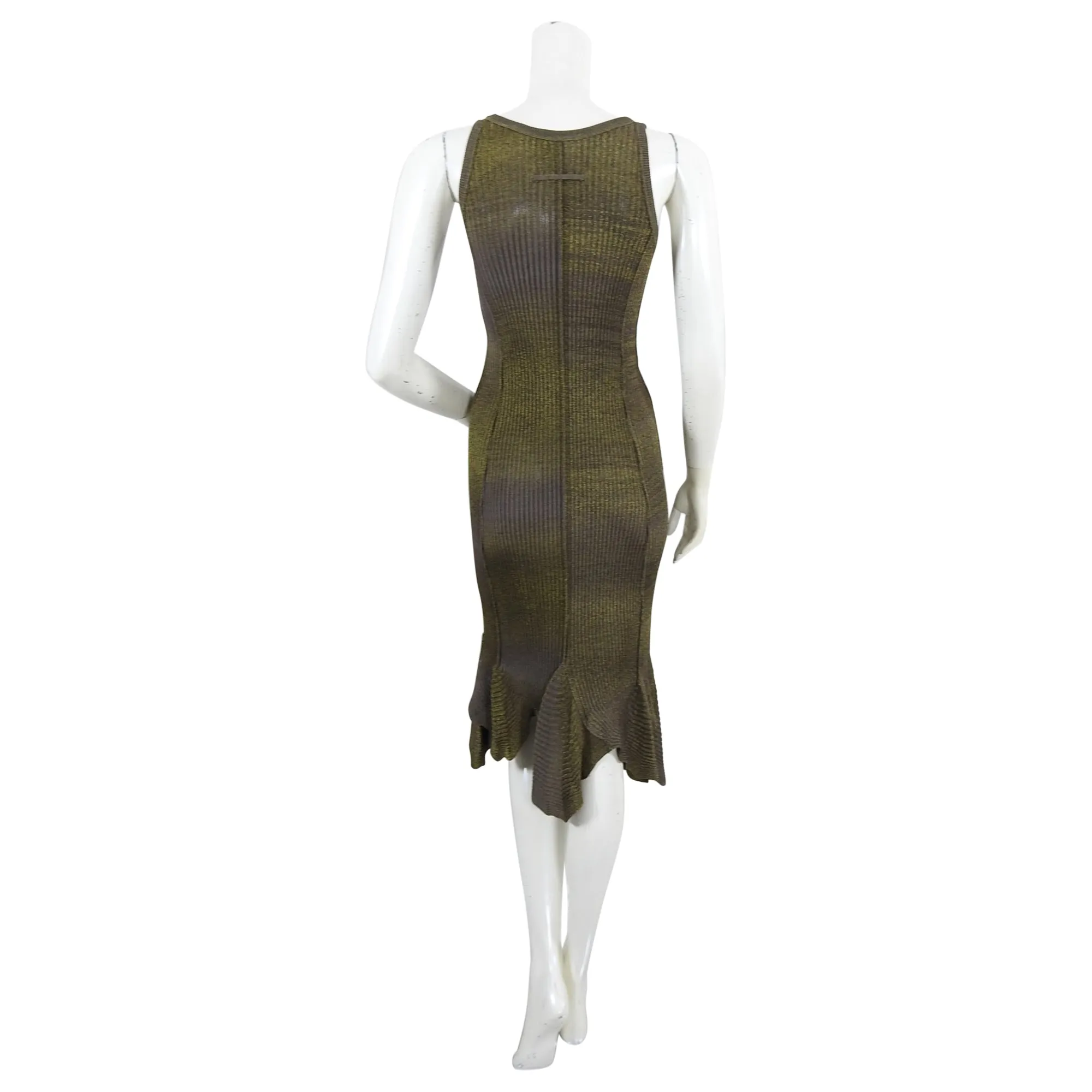 Jean Paul Gaultier Bronze Metallic Knit Tank Dress - M / 6/8
