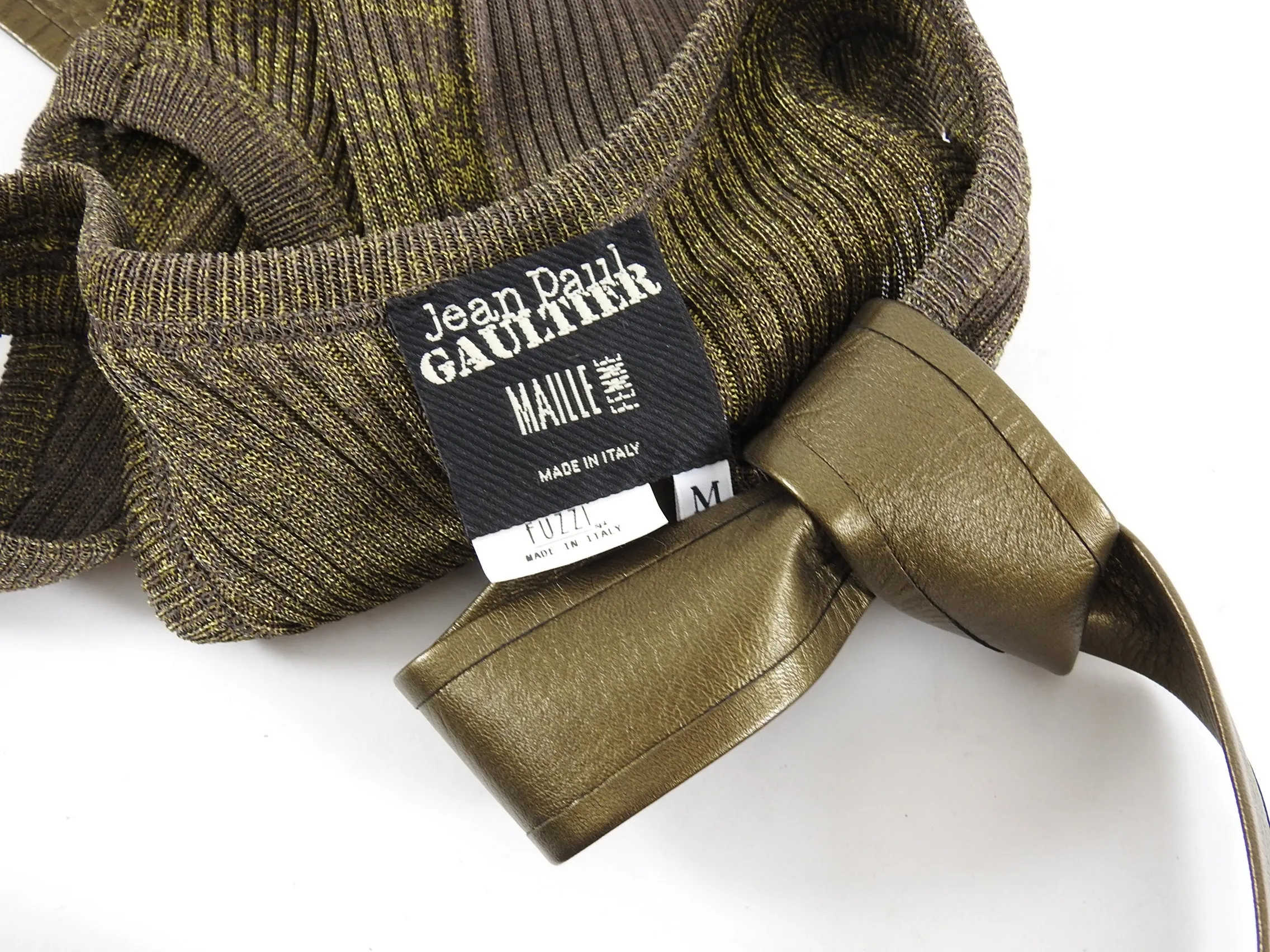 Jean Paul Gaultier Bronze Metallic Knit Tank Dress - M / 6/8