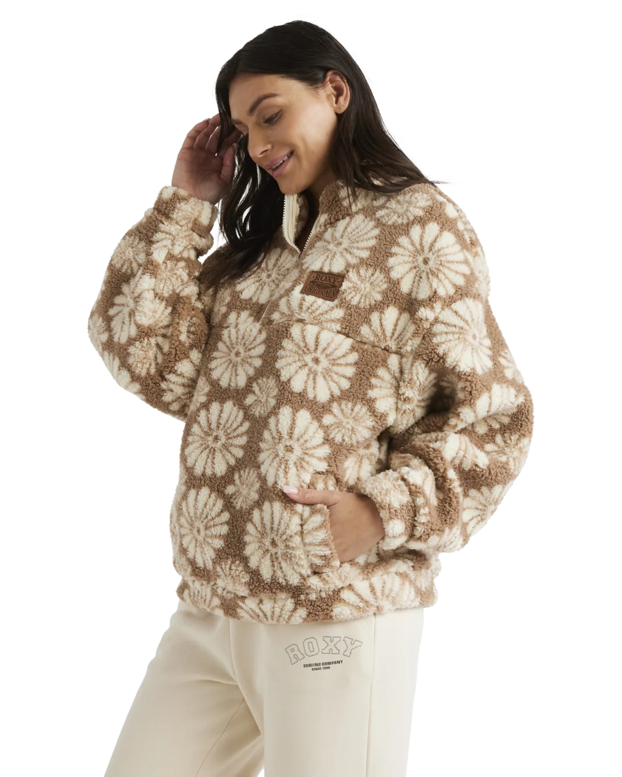 Jive Talking Fleece Jacket in Portobella Tropical Tile
