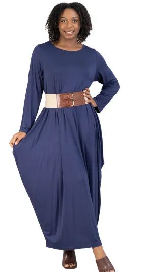 Kara Chic Knit Dress CHH18028LS-Navy