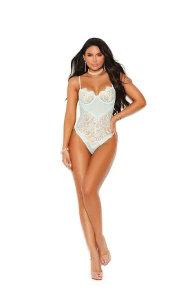 Kayla Eyelash Lace & Mesh Teddy