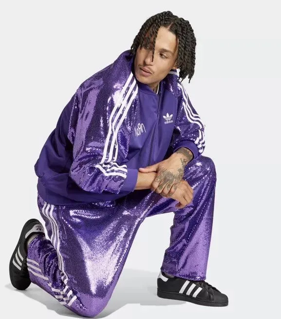 KORN X ADIDAS PURPLE SEQUIN TRACK SUIT