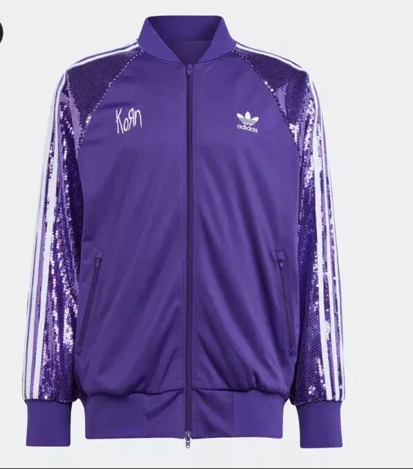 KORN X ADIDAS PURPLE SEQUIN TRACK SUIT