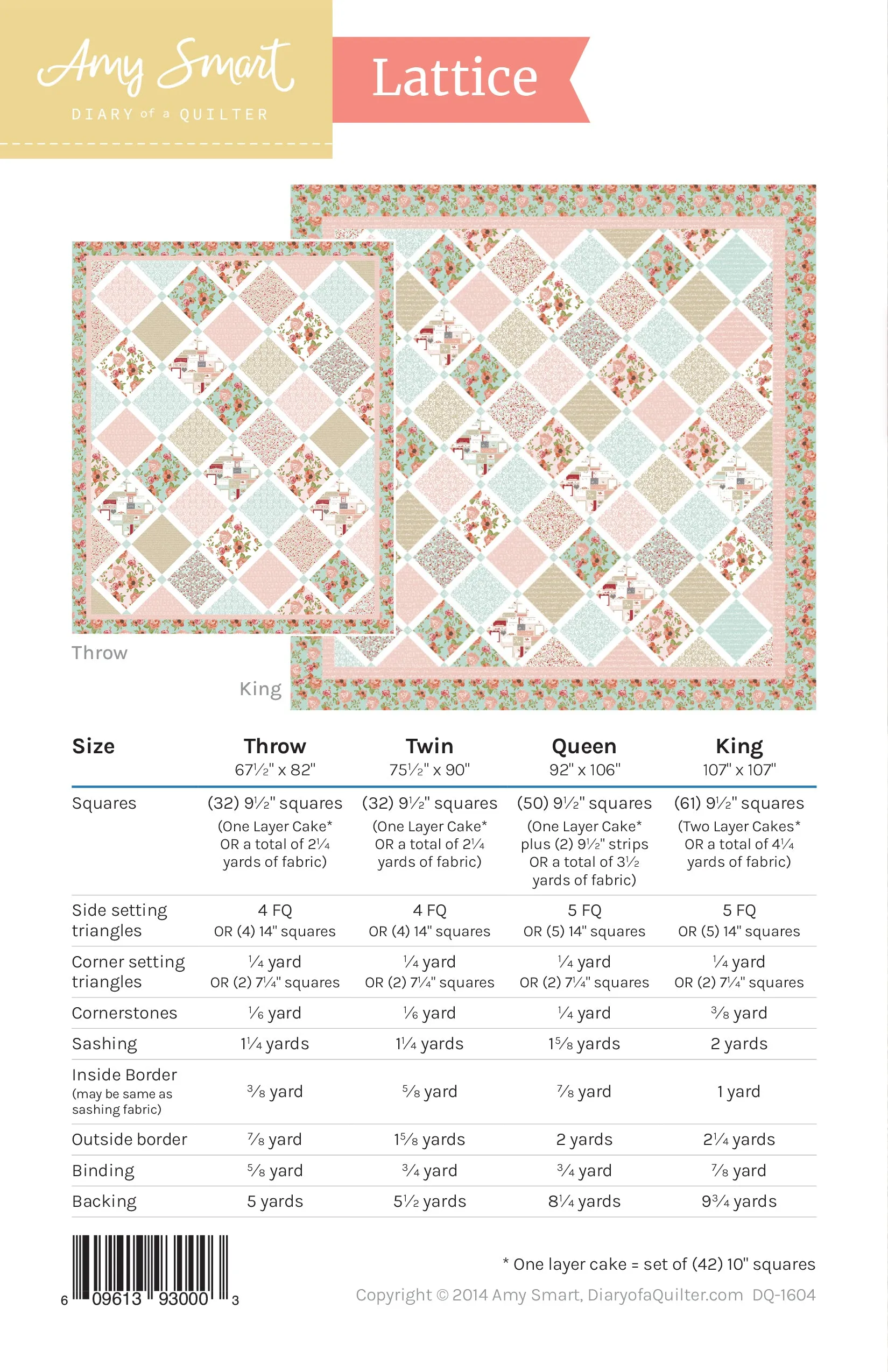 Lattice Quilt - Paper Pattern
