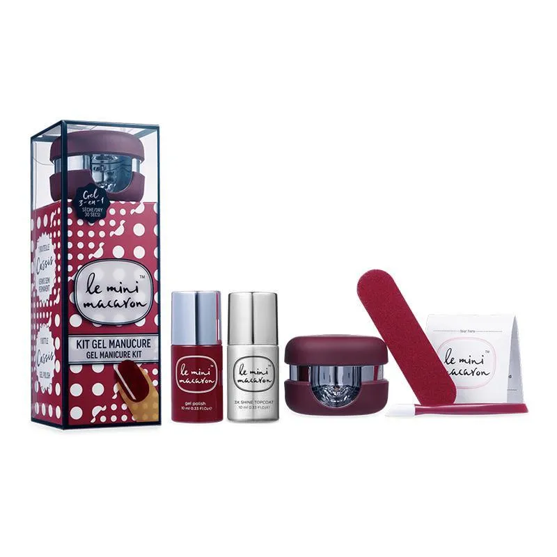 Le Mini Macaron Gel Manicure Kit & Top - Cassis