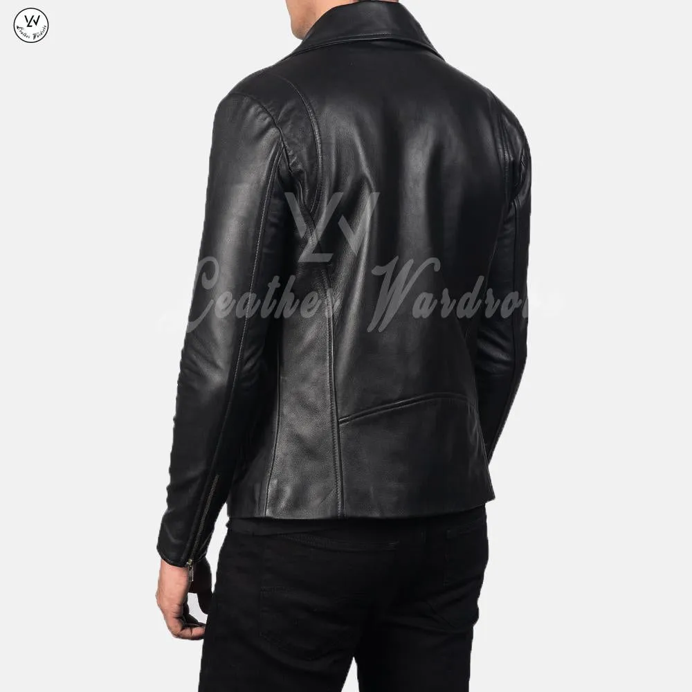 Leather Biker Jacket Mens