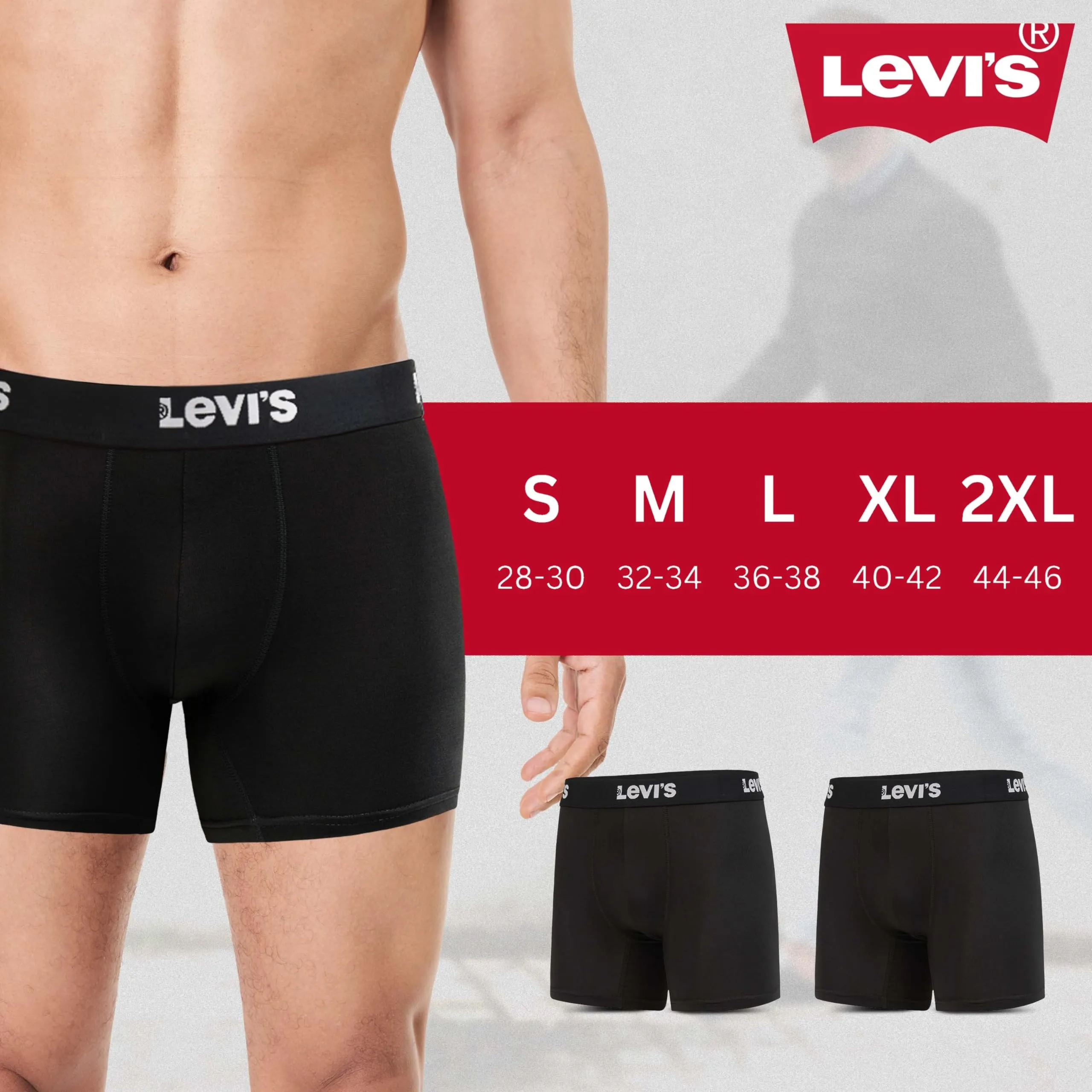 Levi's Mens Underwear Microfiber Boxer Brief for Men Ultra Soft 3 Pack Black