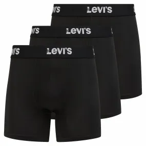 Levi's Mens Underwear Microfiber Boxer Brief for Men Ultra Soft 3 Pack Black