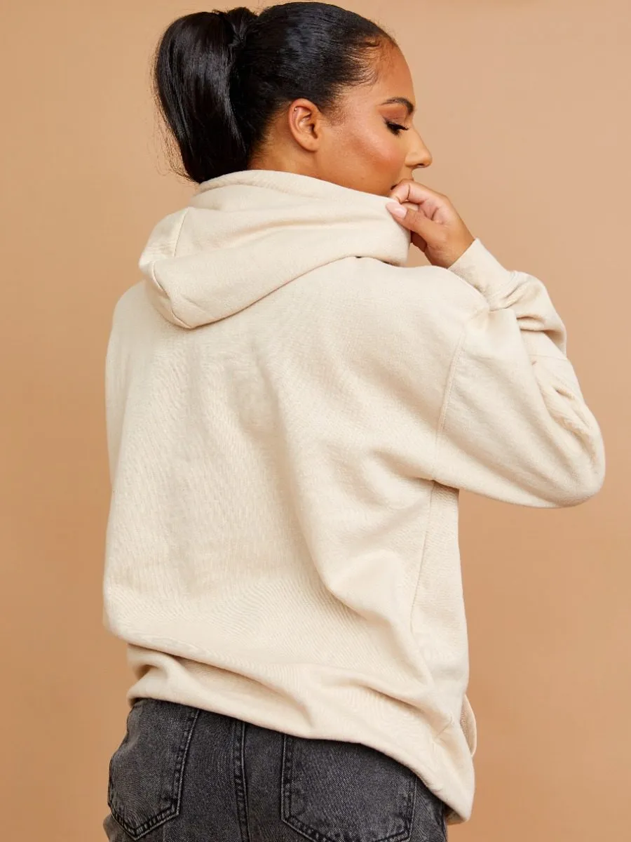 Magie California Teddy Graphic Print Hoodie In Stone