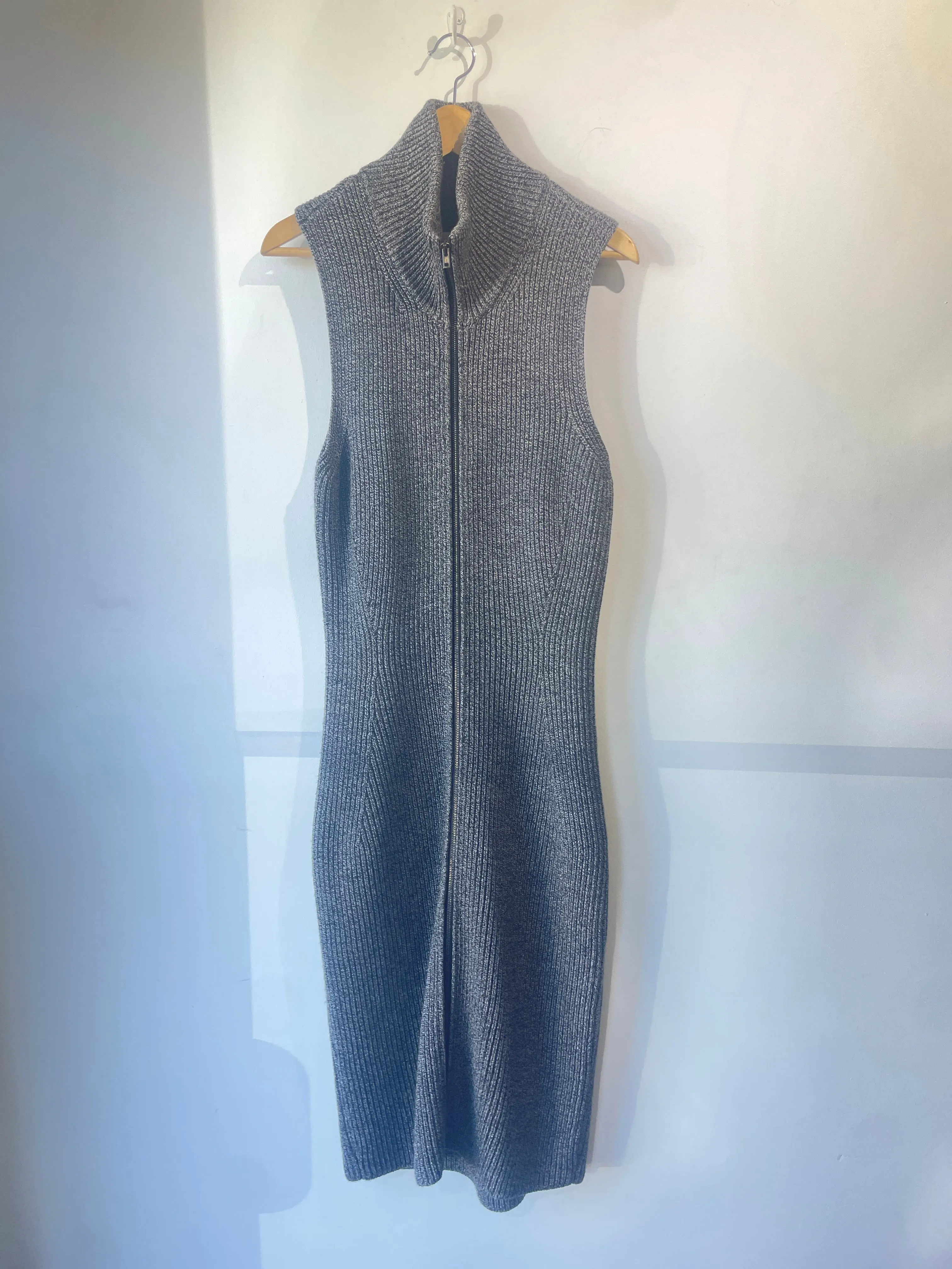 Maison Martin Margiela Grey Knit Midi Dress