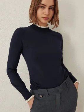 Marella S SIGILLO Navy Turtle Neck Jumper 33661318 003