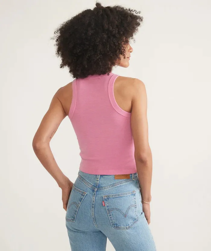 Marine Layer Women's Lexi Rib Sun-In High Neck Crop Tank