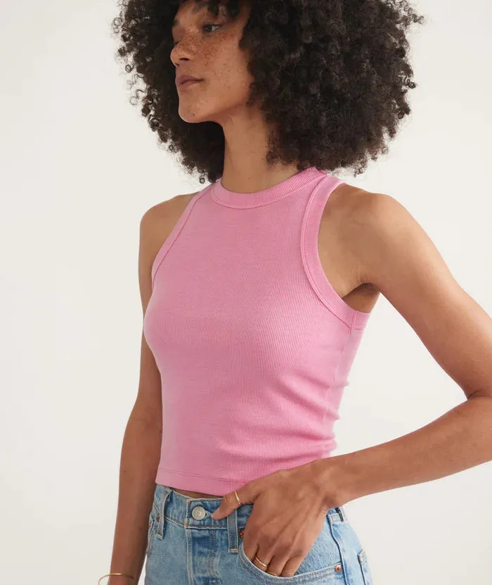 Marine Layer Women's Lexi Rib Sun-In High Neck Crop Tank