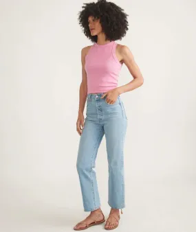 Marine Layer Women's Lexi Rib Sun-In High Neck Crop Tank